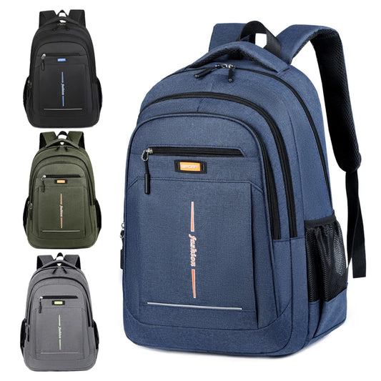 Trendy School & Computer Backpack – Black, Grey, Blue, Red
