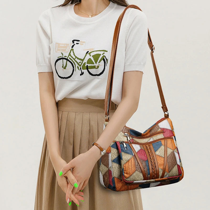 Multi-pocket Retro Shoulder Bag