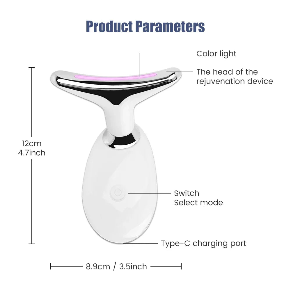 EMS Facial Massager – LED Skin Tightening & Double Chin Remover