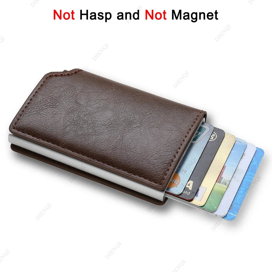 RFID Aluminum Slim Men’s Wallet – Carbon Fiber Card Holder