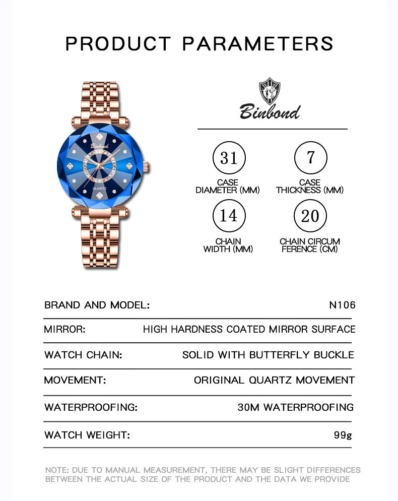 Starry Sky Blue Steel Women's Watch