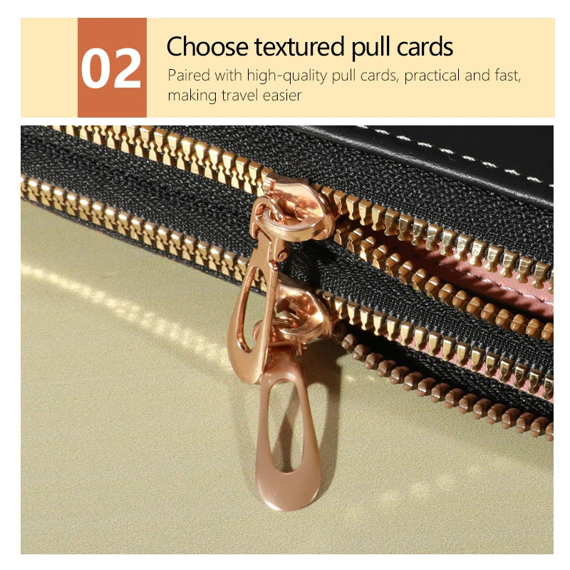 Classic Large Capacity Clutch Wallet with Zipper