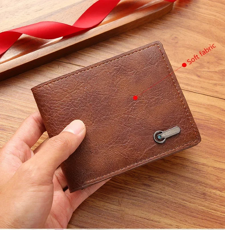 Classic Vintage PU Leather Men’s Wallet with Coin Pocket