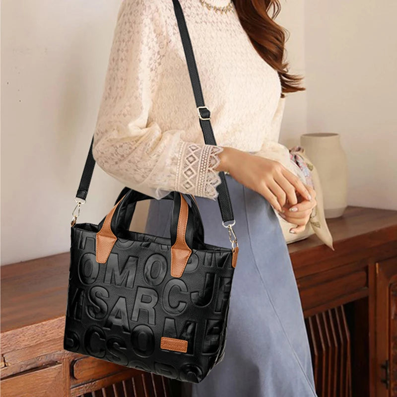 Embossed PU Shoulder Bag