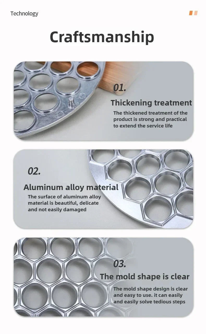 Ravioli & Dumpling Maker Mold – Aluminum Stamp Cutter