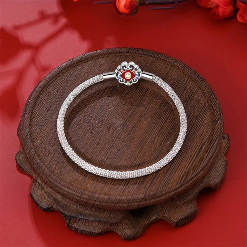 925 Sterling Silver Charm Bracelet for Women”