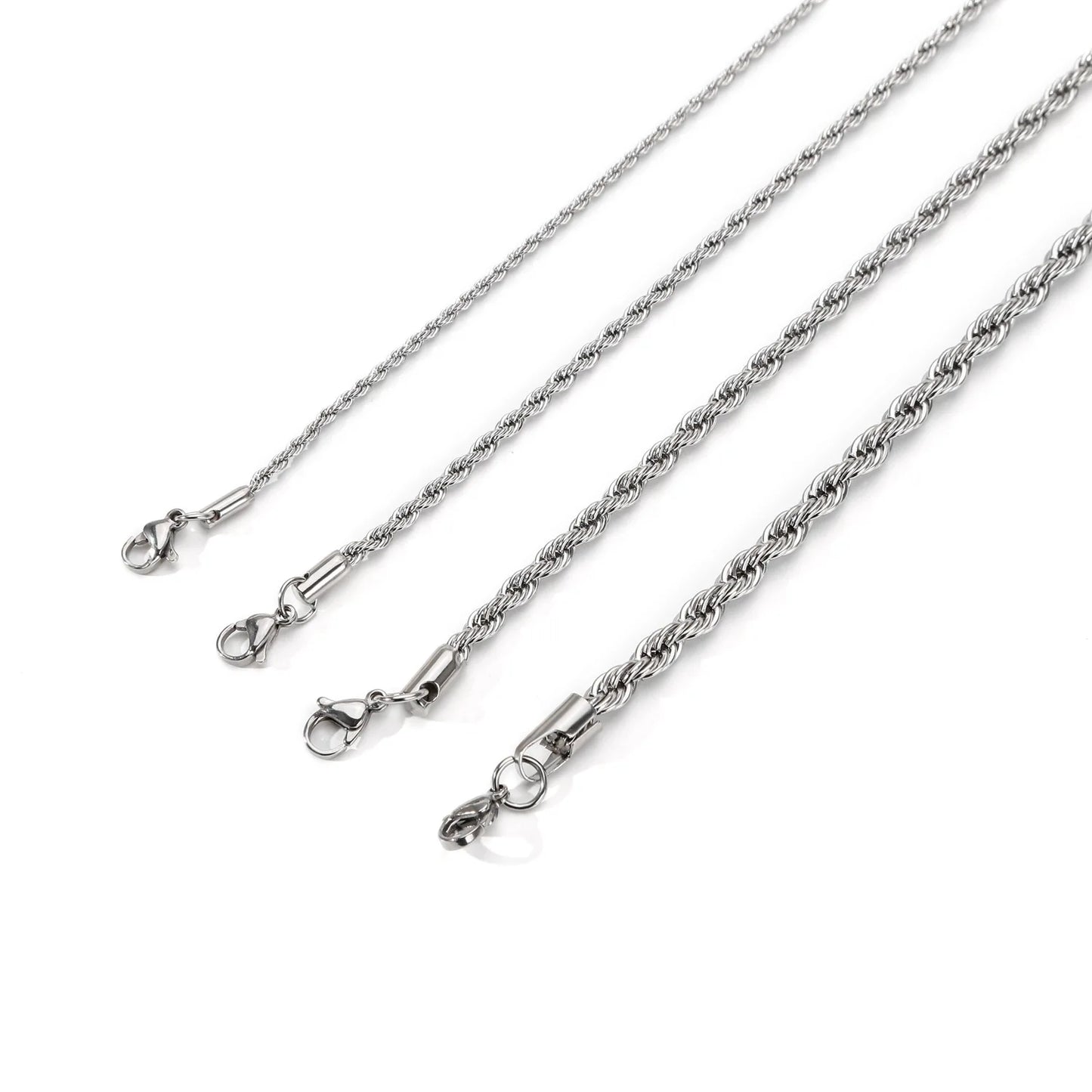 Silver Twist Chain Bracelet Men