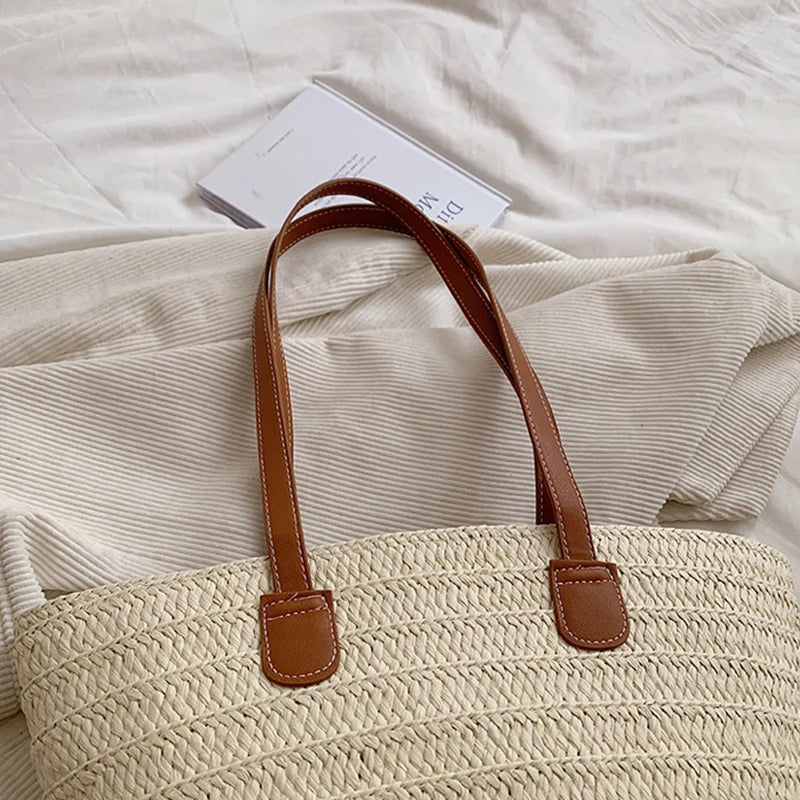 Luxury Beach Basket Bag