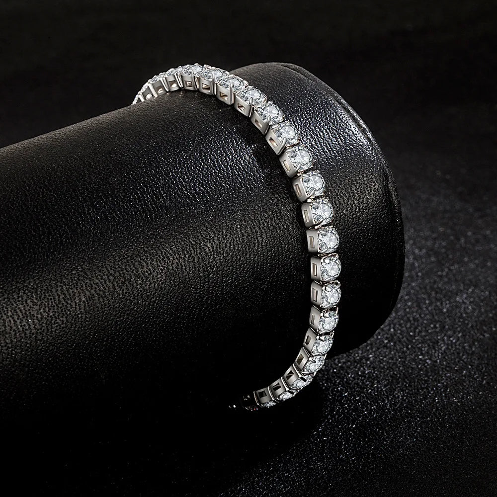 “Lihong S925 Silver Zirconia Tennis Bracelet 4mm