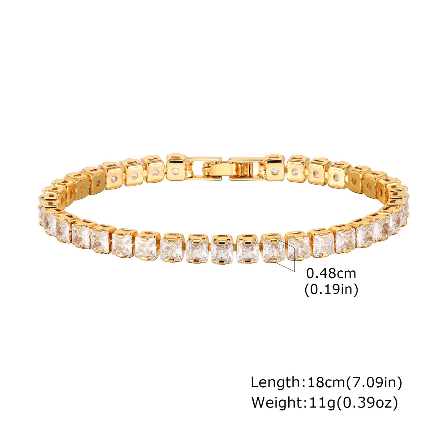 18K Gold Plated CZ Tennis Bracelet