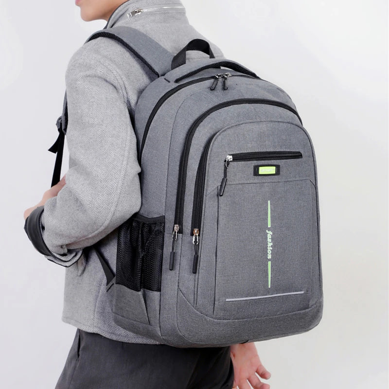 Trendy School & Computer Backpack – Black, Grey, Blue, Red