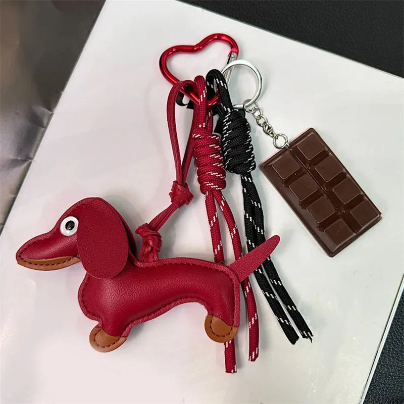 LeLeather Dachshund Keychain