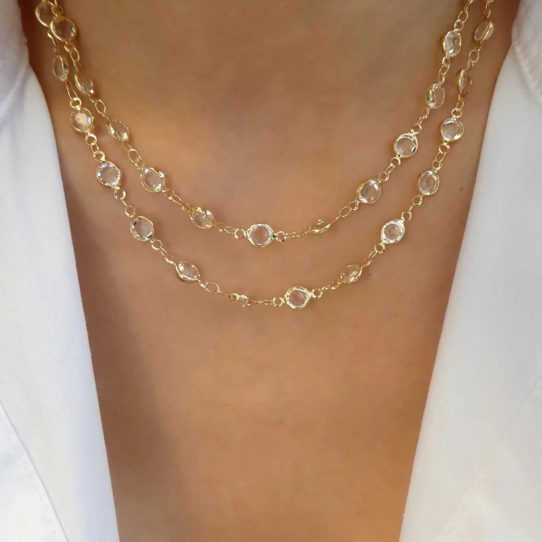 Rainbow Crystal Zircon Retro Choker Necklace