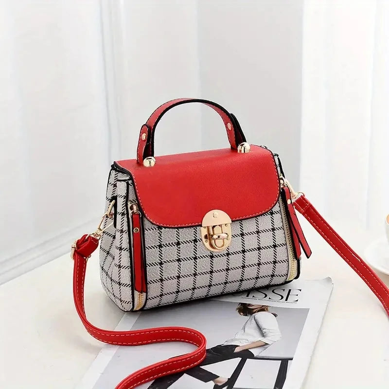 Plaid Flap Crossbody Bag