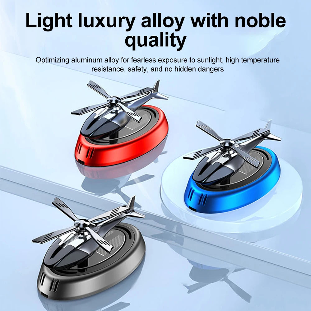 Solar-Powered Rotating Helicopter Car Air Freshener – Aroma Diffuser
