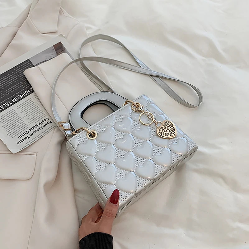 Red Glossy Love Handbag"