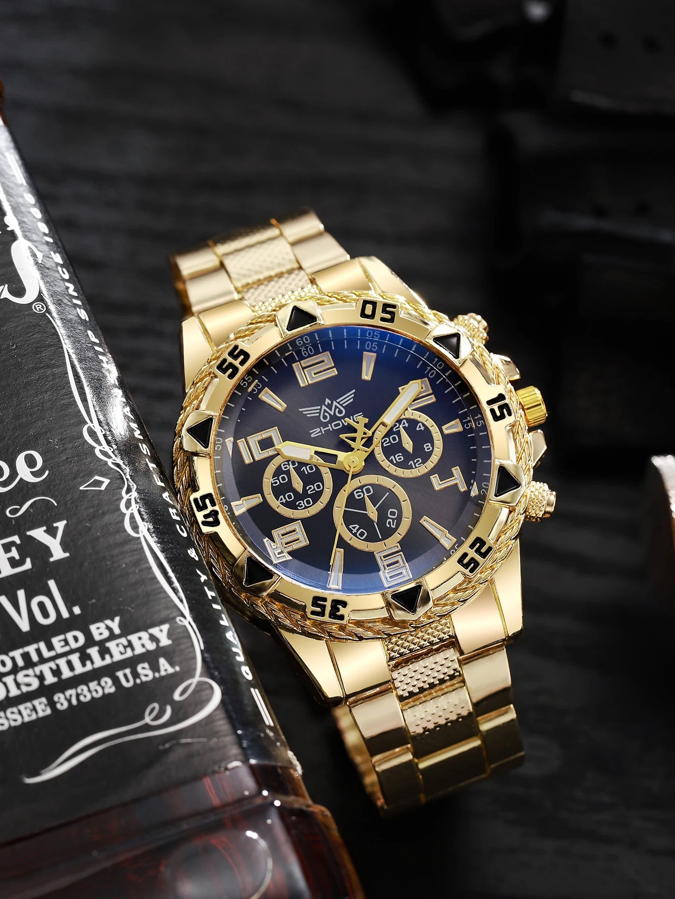 Luxury Men's Watch, Full Steel, Business Sport.