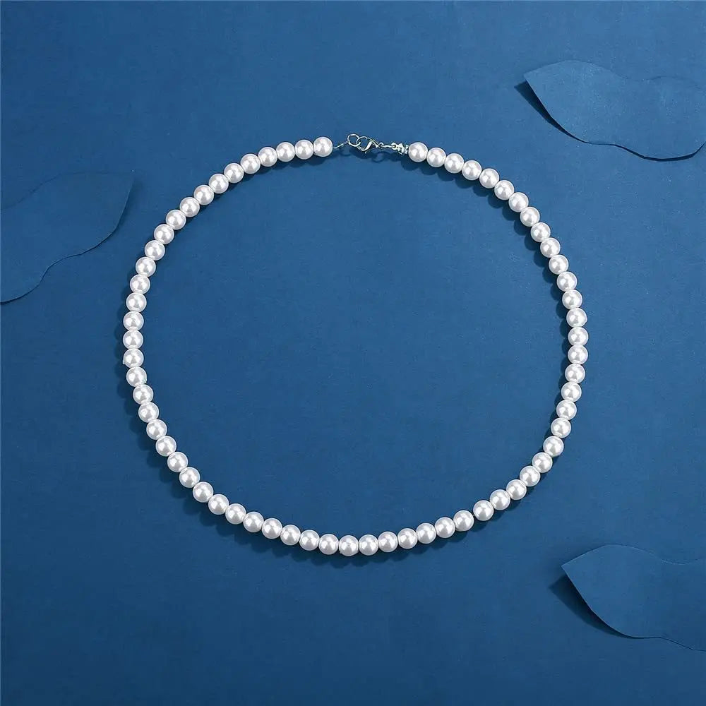 Simple Pearl Necklace for Men”