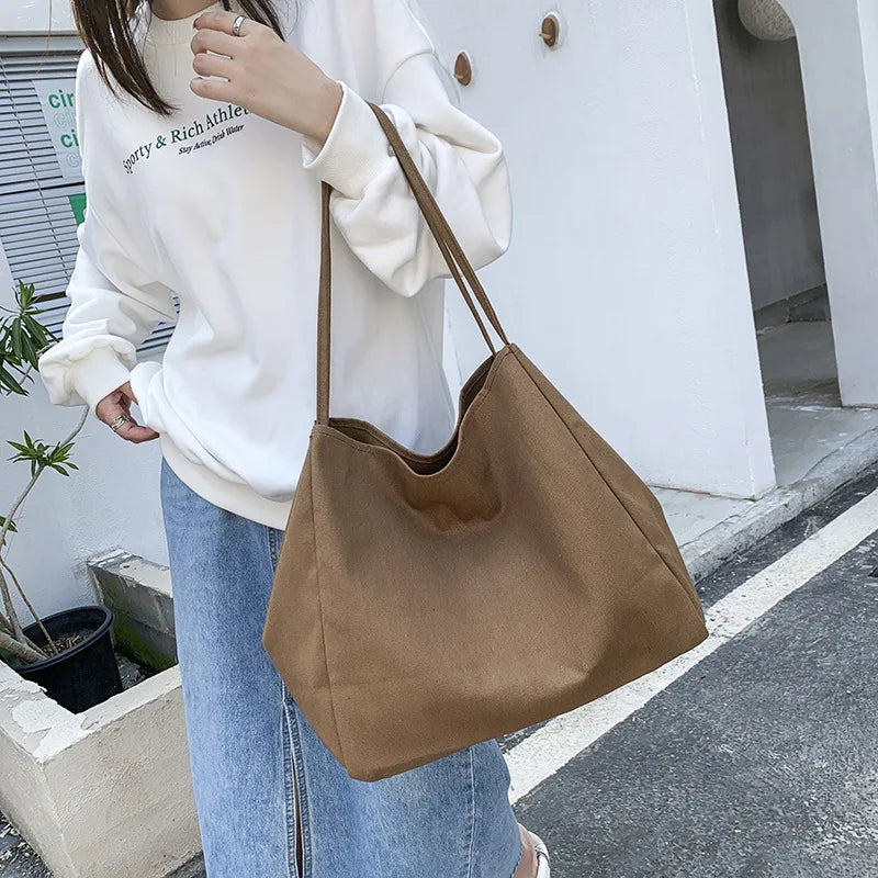 Large Canvas Shopper Tote