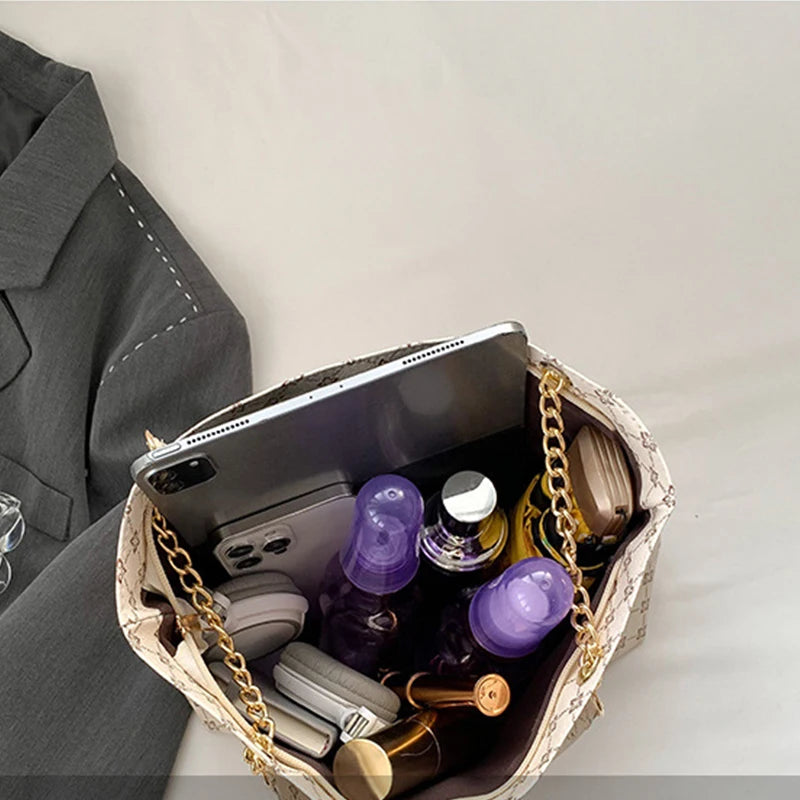 Large PU Shoulder Tote