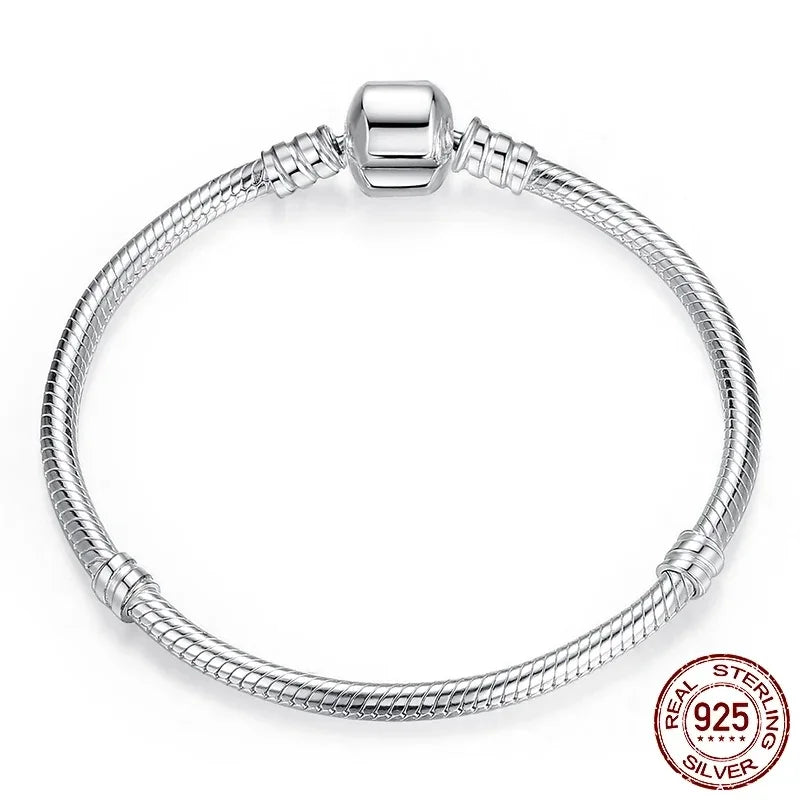 “925 Sterling Silver 3mm Snake Chain Bracelet”