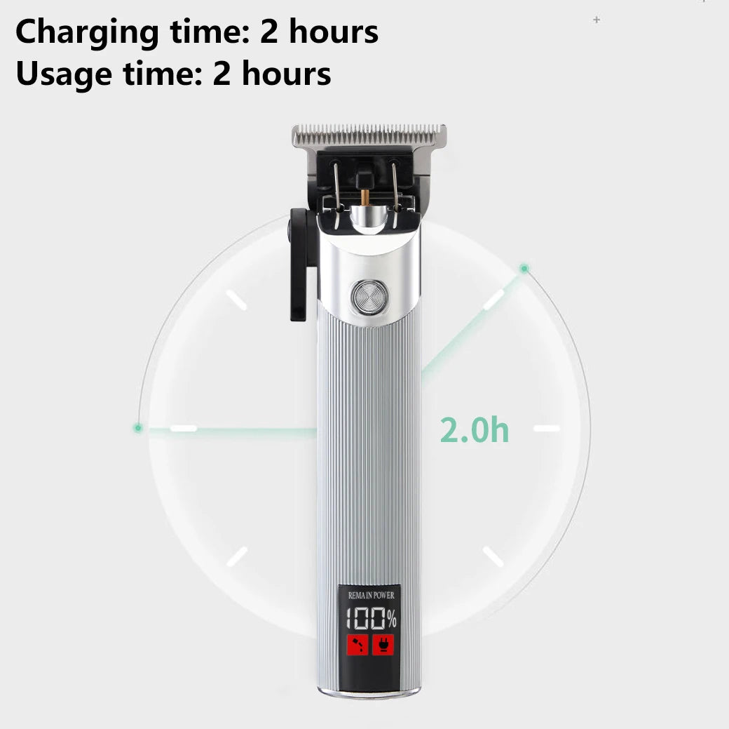 Cordless Zero-Gap Hair Trimmer – Professional Barber Tool