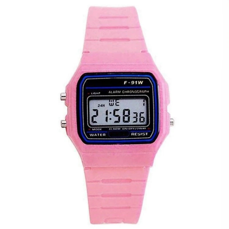 Luxury Harajuku Women's Digital Watch, Waterproof LED, Silicone Strap