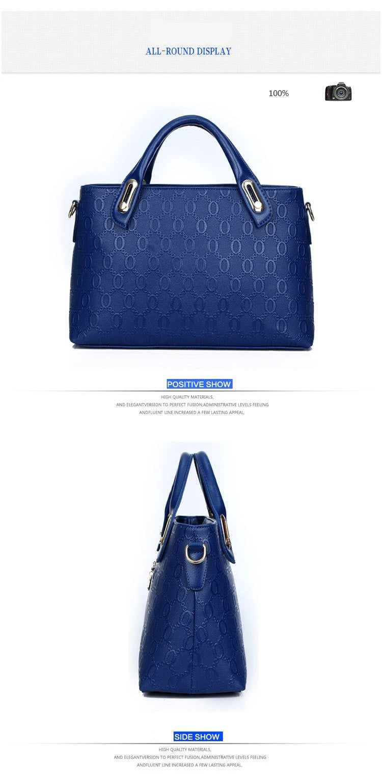 4pcs Geometric Pattern Tote & Crossbody Set