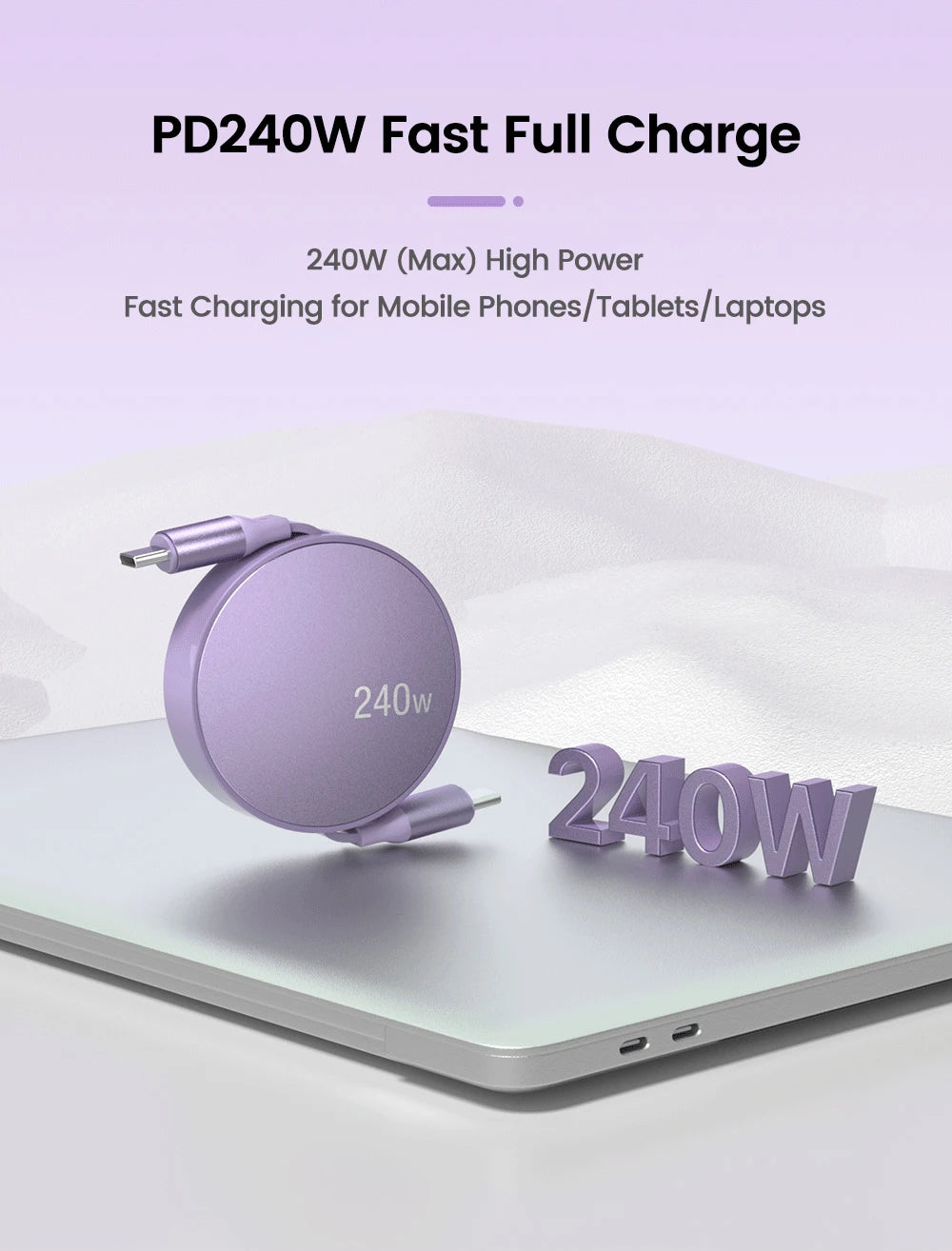 Retractable PD Fast Charge Cable