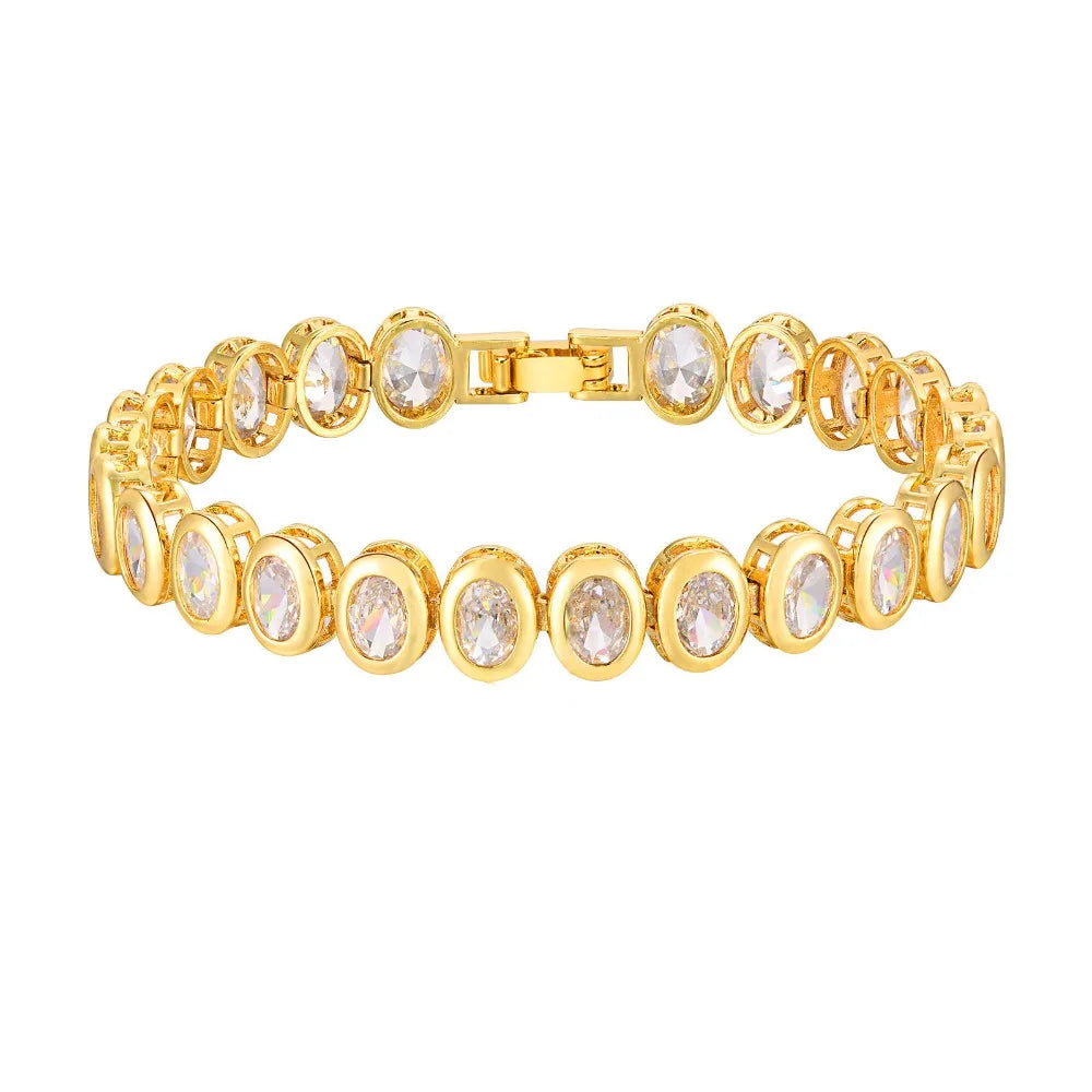 Handmade CZ Paperclip Chain Bracele