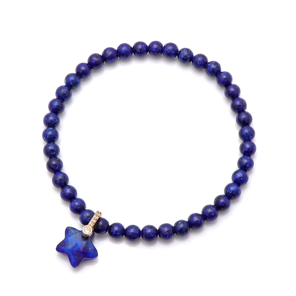 4mm Labradorite & Stone Beads Bracelet”