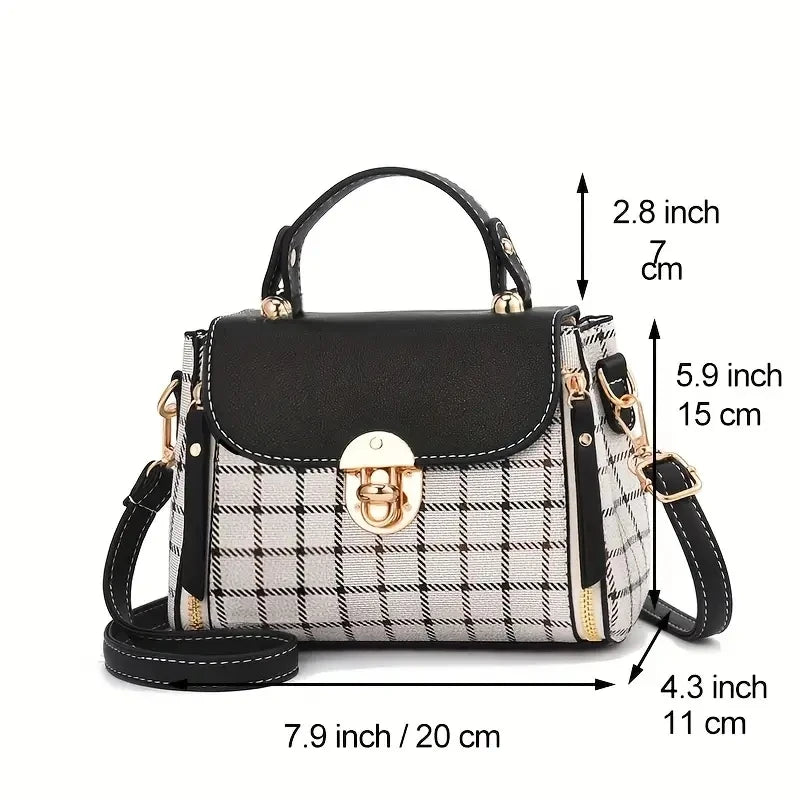 Plaid Flap Crossbody Bag
