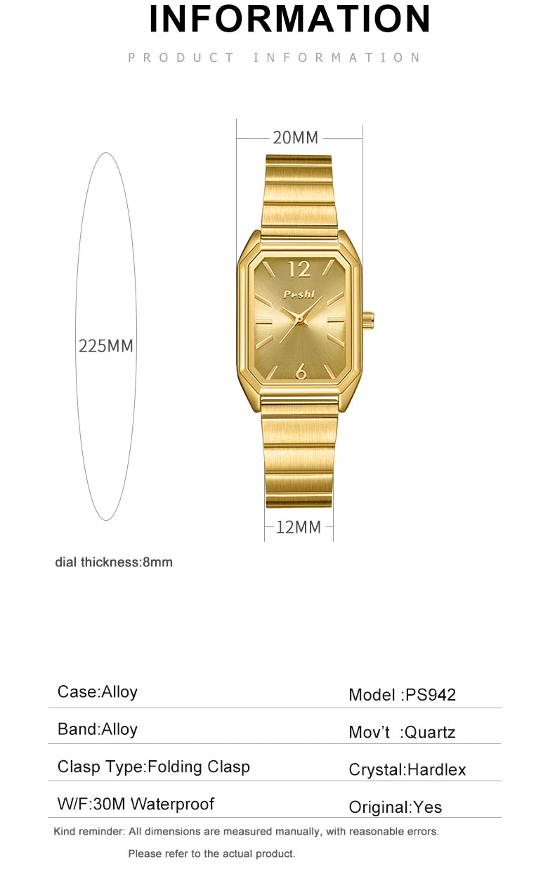 POSHI Women's Elegant Luxury Quartz Watch