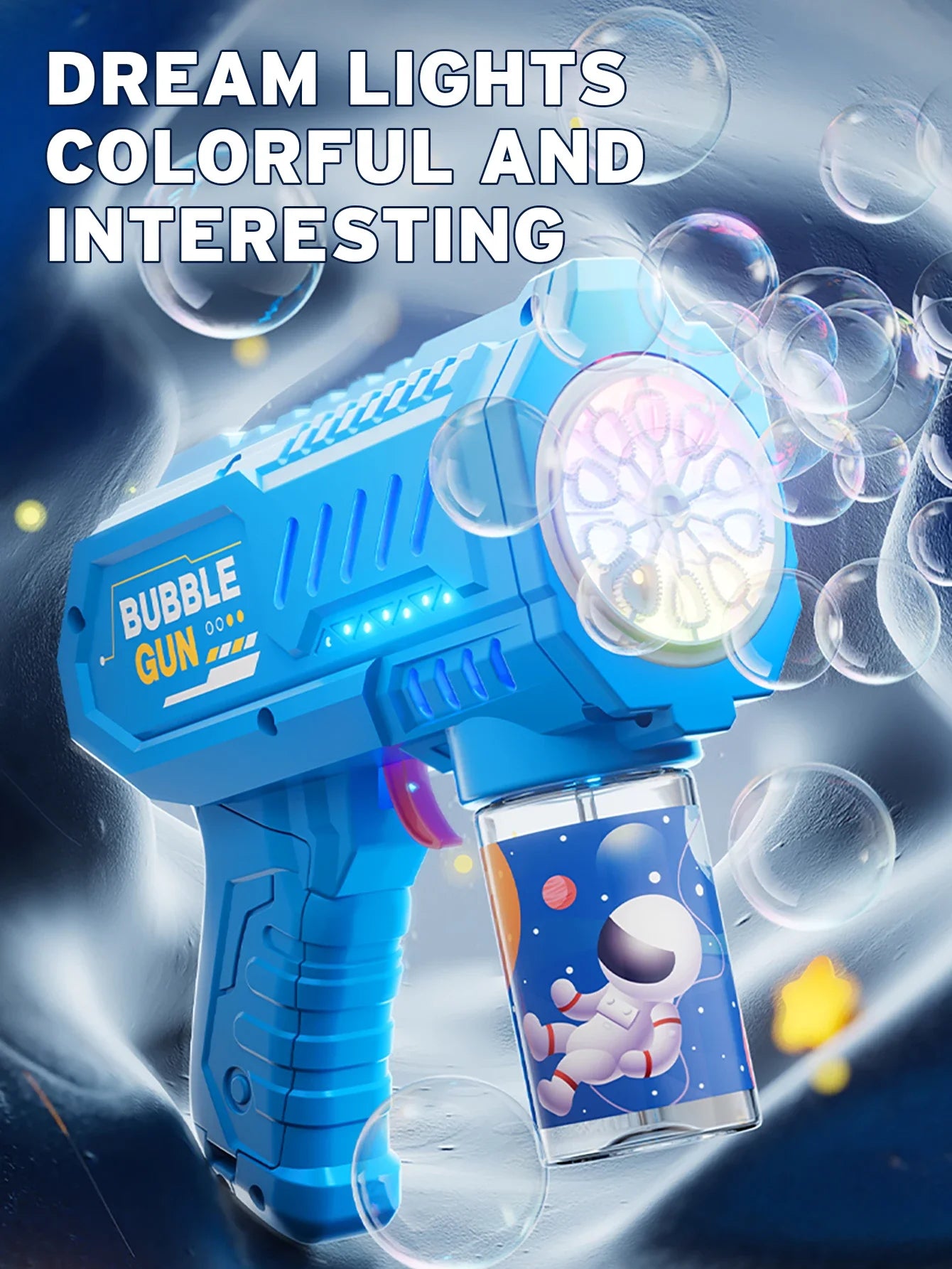 Automatic Bubble Gun – Rocket Bubble Machine for Kids
