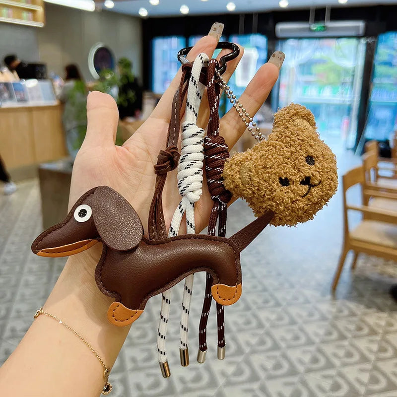 LeLeather Dachshund Keychain