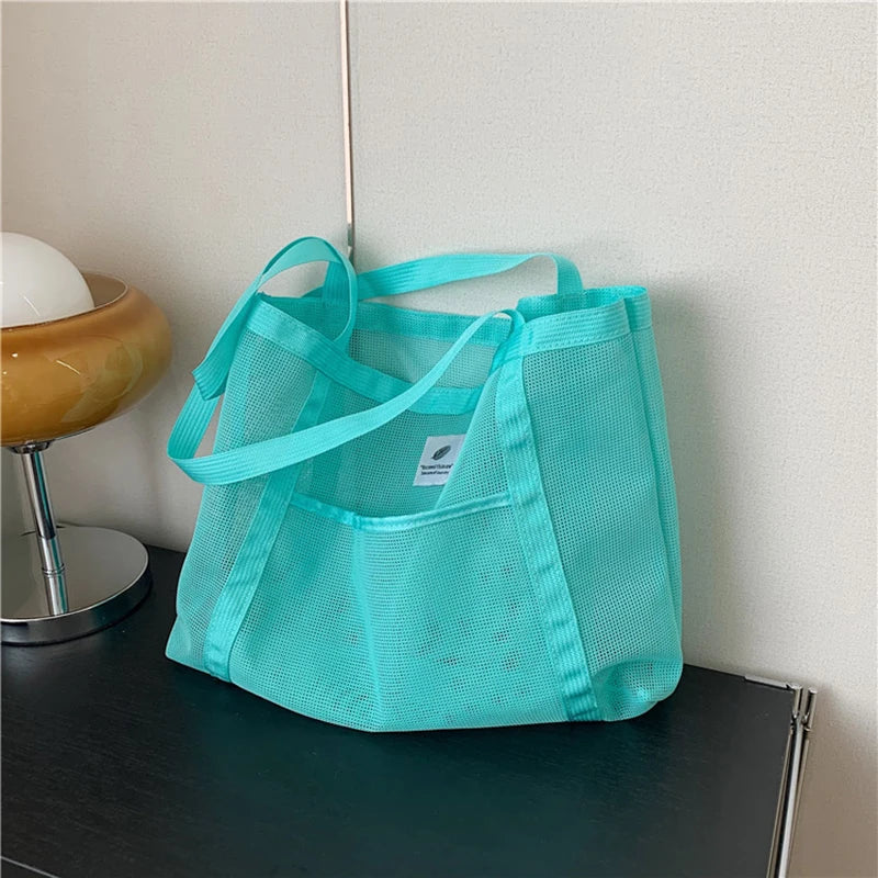 Transparent Mesh Shoulder Bag