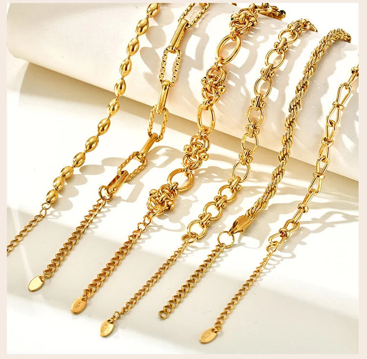 Gold-Plated Chunky Link Bracelet – Waterproof