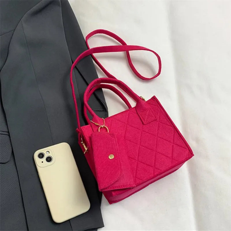 Stylish Solid Color Crossbody & Shoulder Bag Set