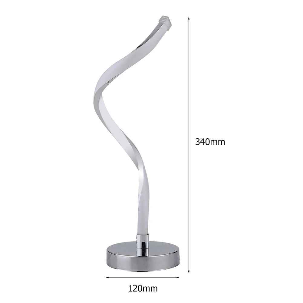 "Modern LED Spiral Table Lamp