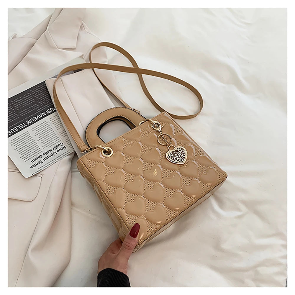 Red Glossy Love Handbag"