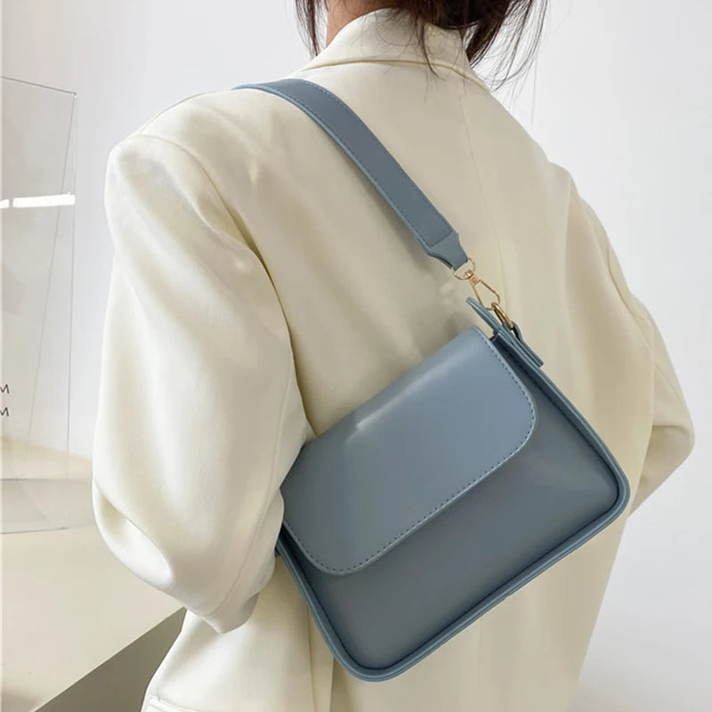 Trendy PU Flap Shoulder Bag