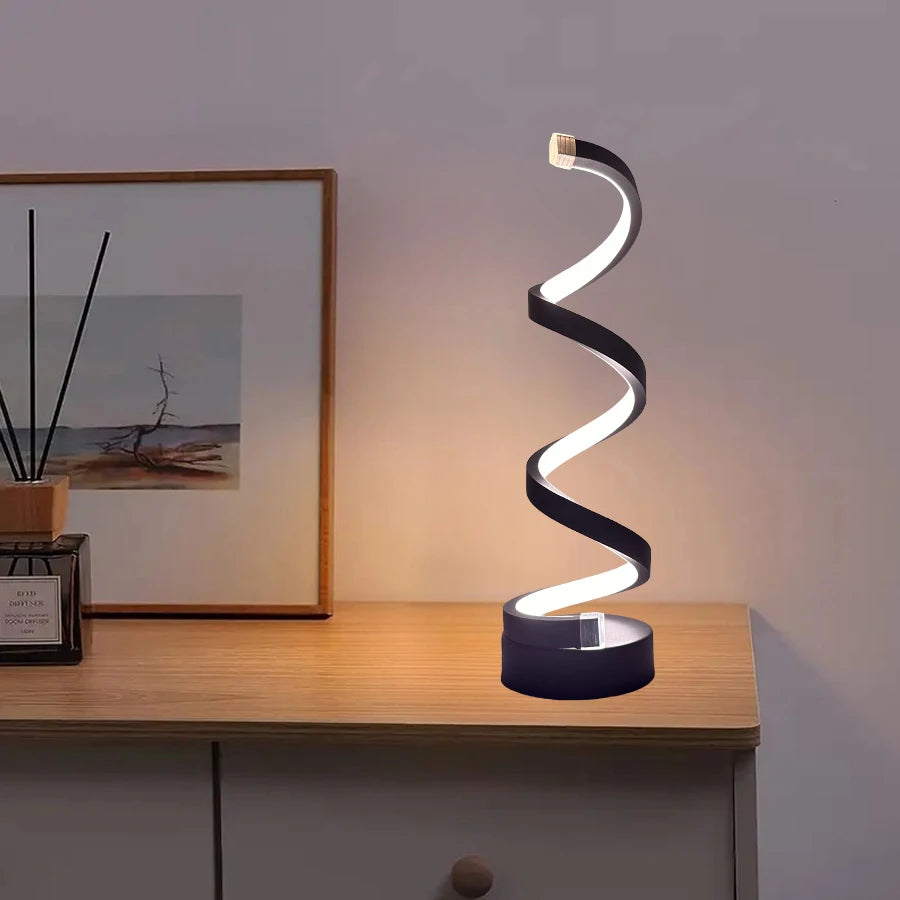 Touch Control Spiral Bedside Lamp