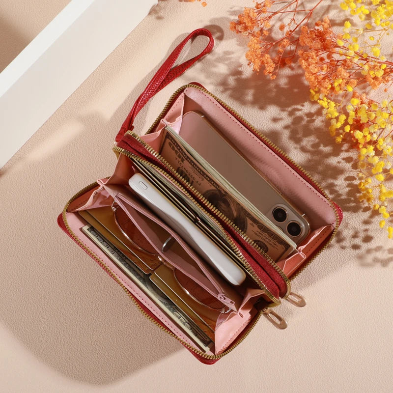 Elegant Hand Clutch with 8 Card Slots & Compartments