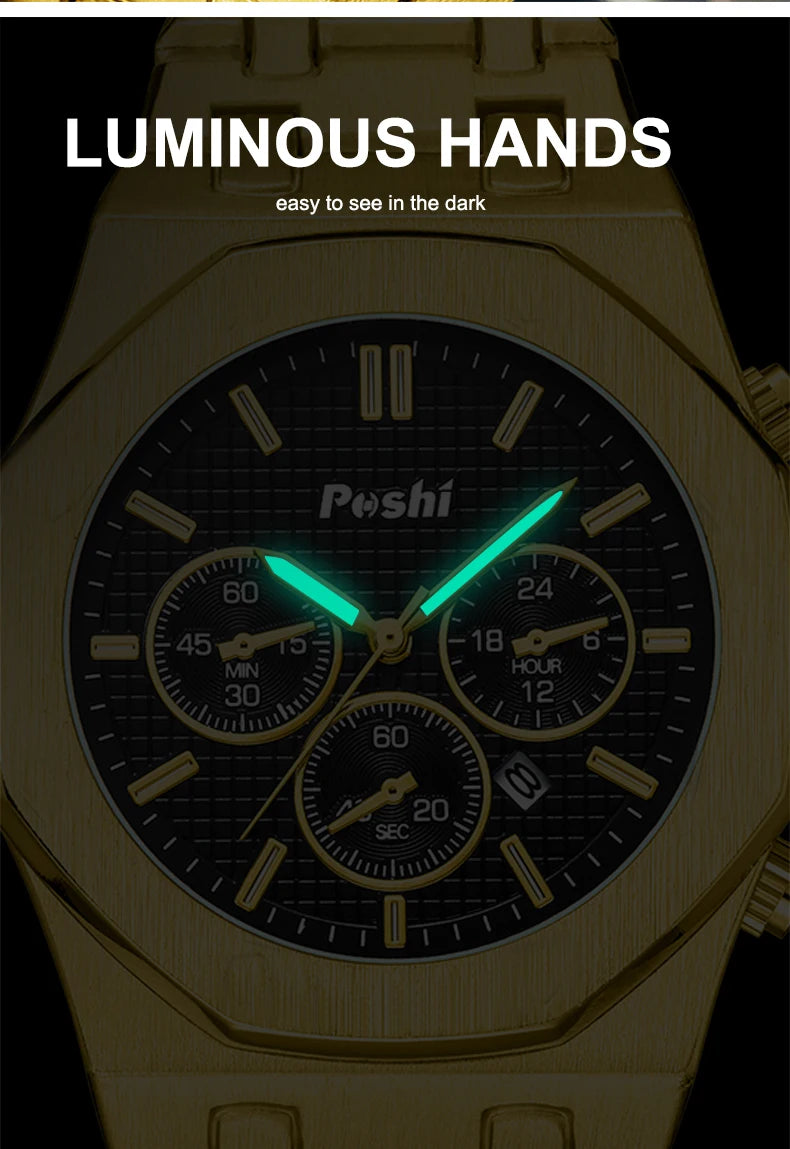 POSHI Men's Luxury Quartz Watch