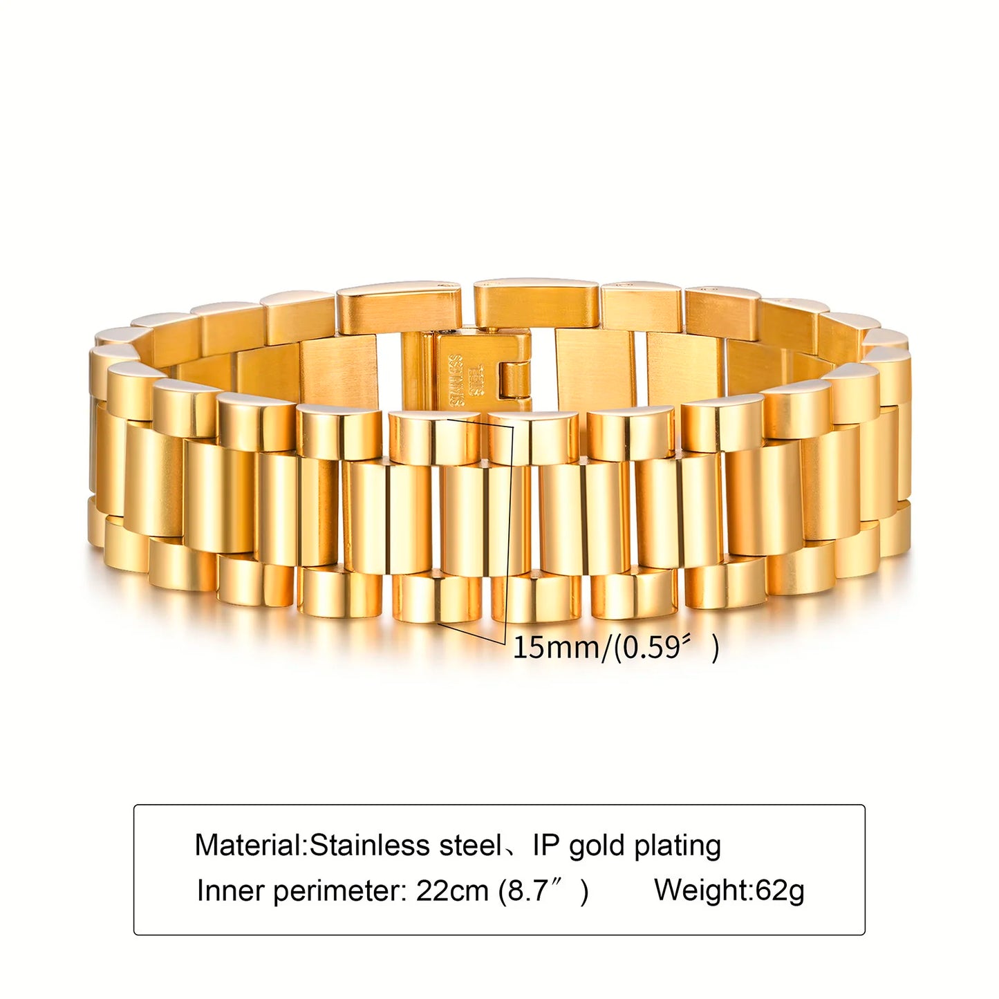 “Vnox Stainless Steel Link Bracelety