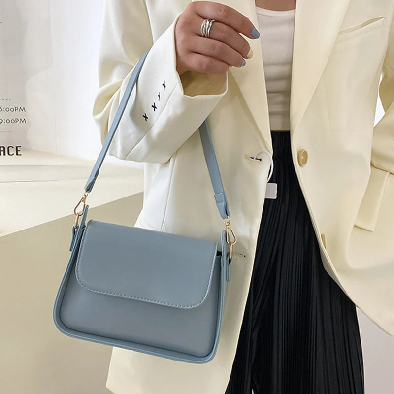 Trendy PU Flap Shoulder Bag