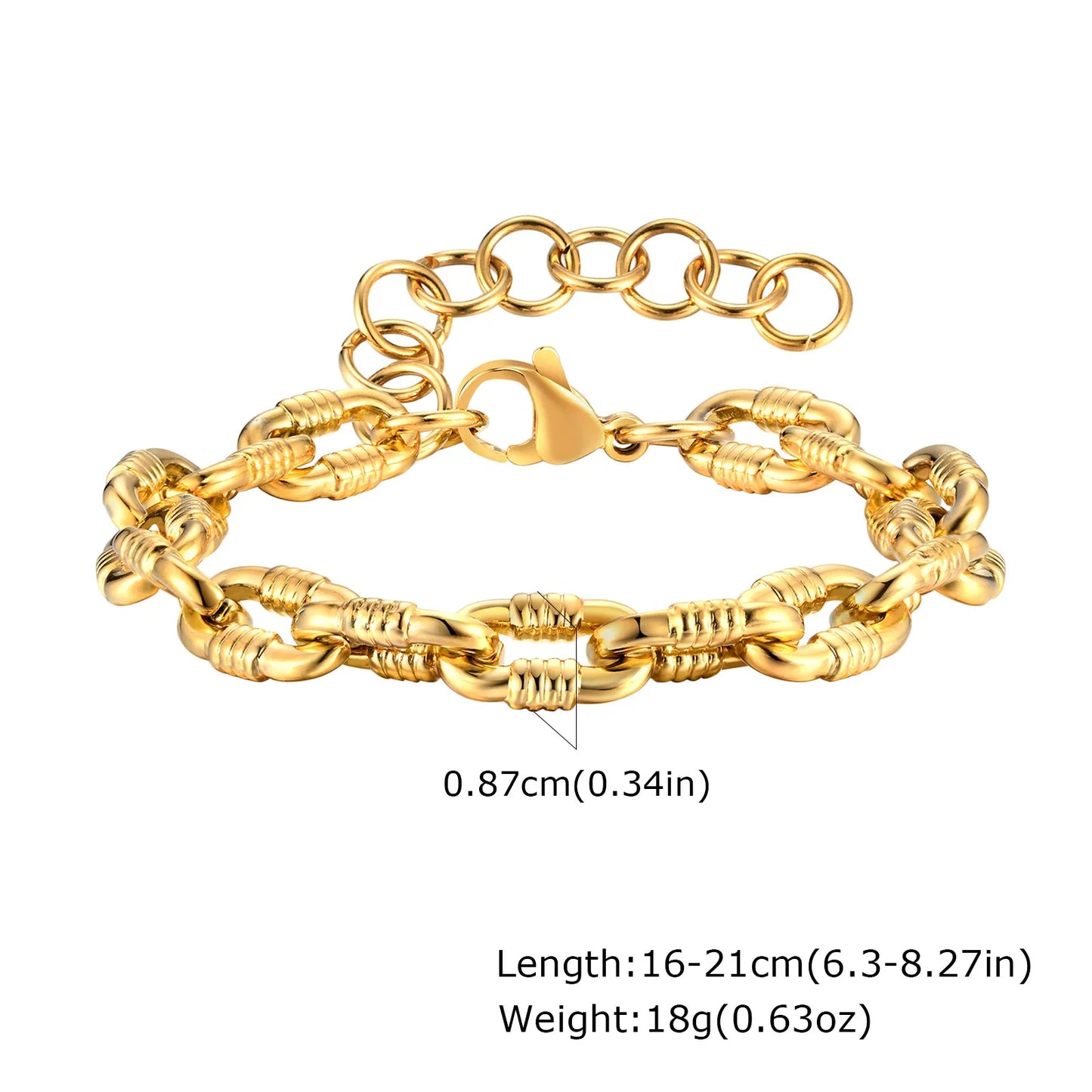 “Stainless Steel Geometric Twist Bracelet – Handmade