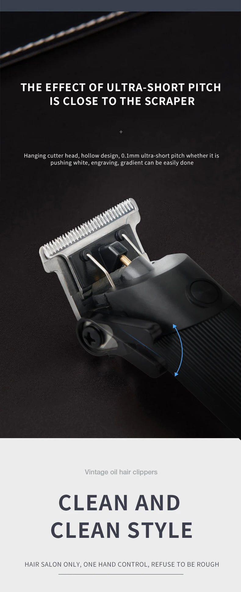 Cordless Zero-Gap Hair Trimmer – Professional Barber Tool
