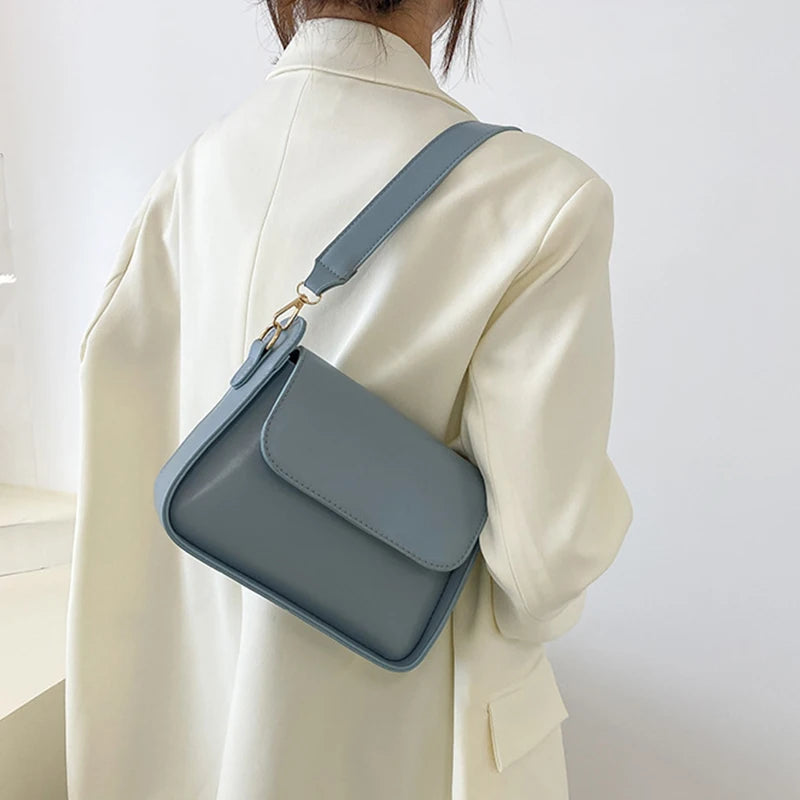 Trendy PU Flap Shoulder Bag
