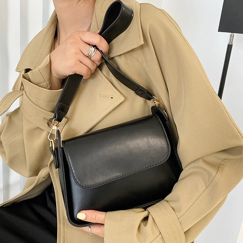 Trendy PU Flap Shoulder Bag